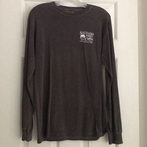 Southern Fried Cotton Long Sleeve Shirt Dog Brown